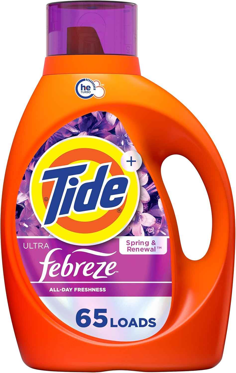 Tide Ultra Febreze Liquid Laundry Detergent, Spring and Renewal scent, Laundry Detergent Liquid with All-Day Freshness