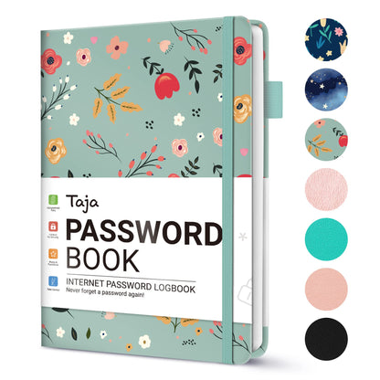 Taja Password Keeper Book with Alphabetical Tabs, Small Password Books for Seniors, Password Notebook for Internet Website Address Log in Detail, Password Logbook to Help You Stay Organized - Littlefortune
