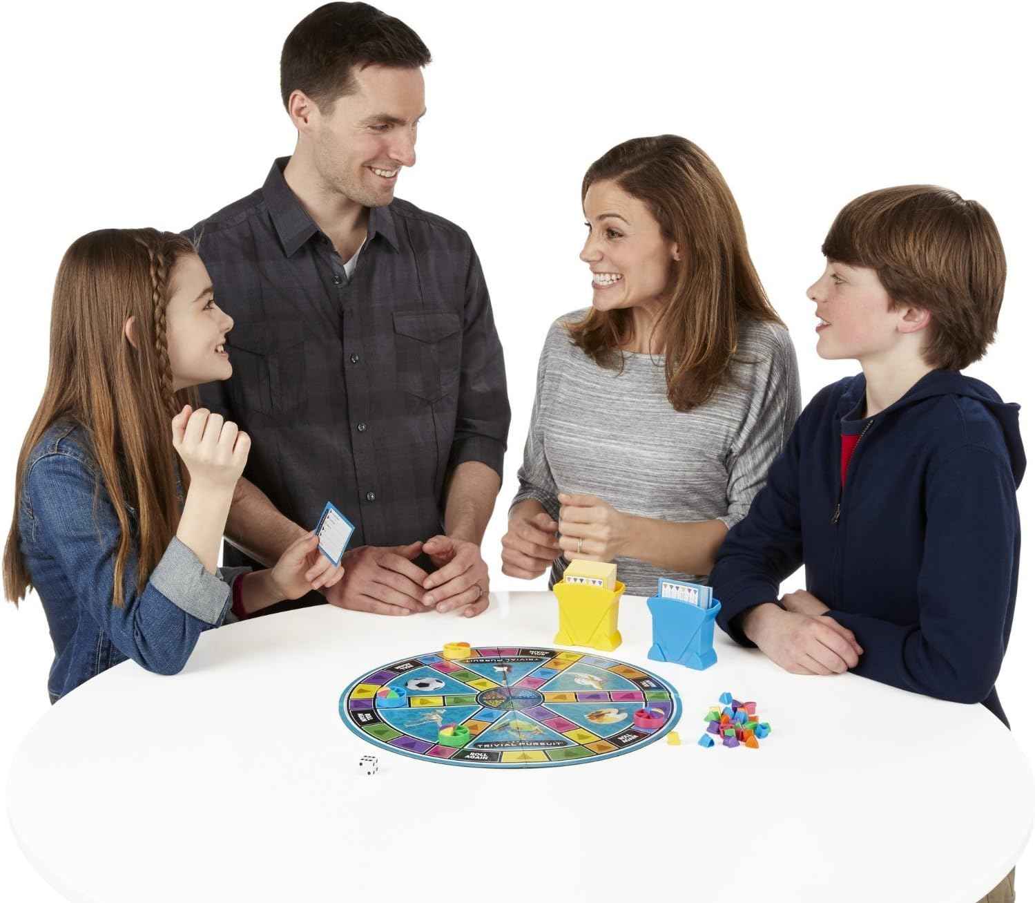 Hasbro Gaming Trivial Pursuit Game: Family Edition Board Game, Family Trivia Games for Adults and Kids, 2+ Players, Ages 8+ (Amazon Exclusive)
