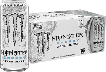 Monster Energy Ultra Variety Pack, PKZSD, Sugar Free Energy Drink, 16 Ounce | Pack of 15