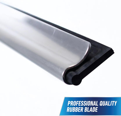 Unger_Professional_Connect_and_Clean_18”_EZ_Change_Window_and_Glass_Cleaning_Squeegee,_Large_and_Small_Windows,_Rubber_Blade_Tool_for_Streak-Free_Results,_Includes_12”_Channel