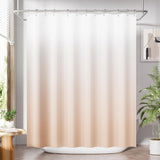 AmazerBath Shower Curtain, Cloth Ombre Shower Curtain Set with 12 Hooks, Washable Fabric Black and White Shower Curtain, Rustic Farmhouse Bathroom Shower Curtain