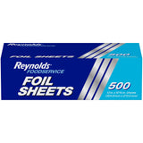 Reynolds Foodservice Pre-Cut Aluminum Foil Sheets, Great for Concessions, Catering, Cafeterias, and Restaurants, Easily Moldable Around Food