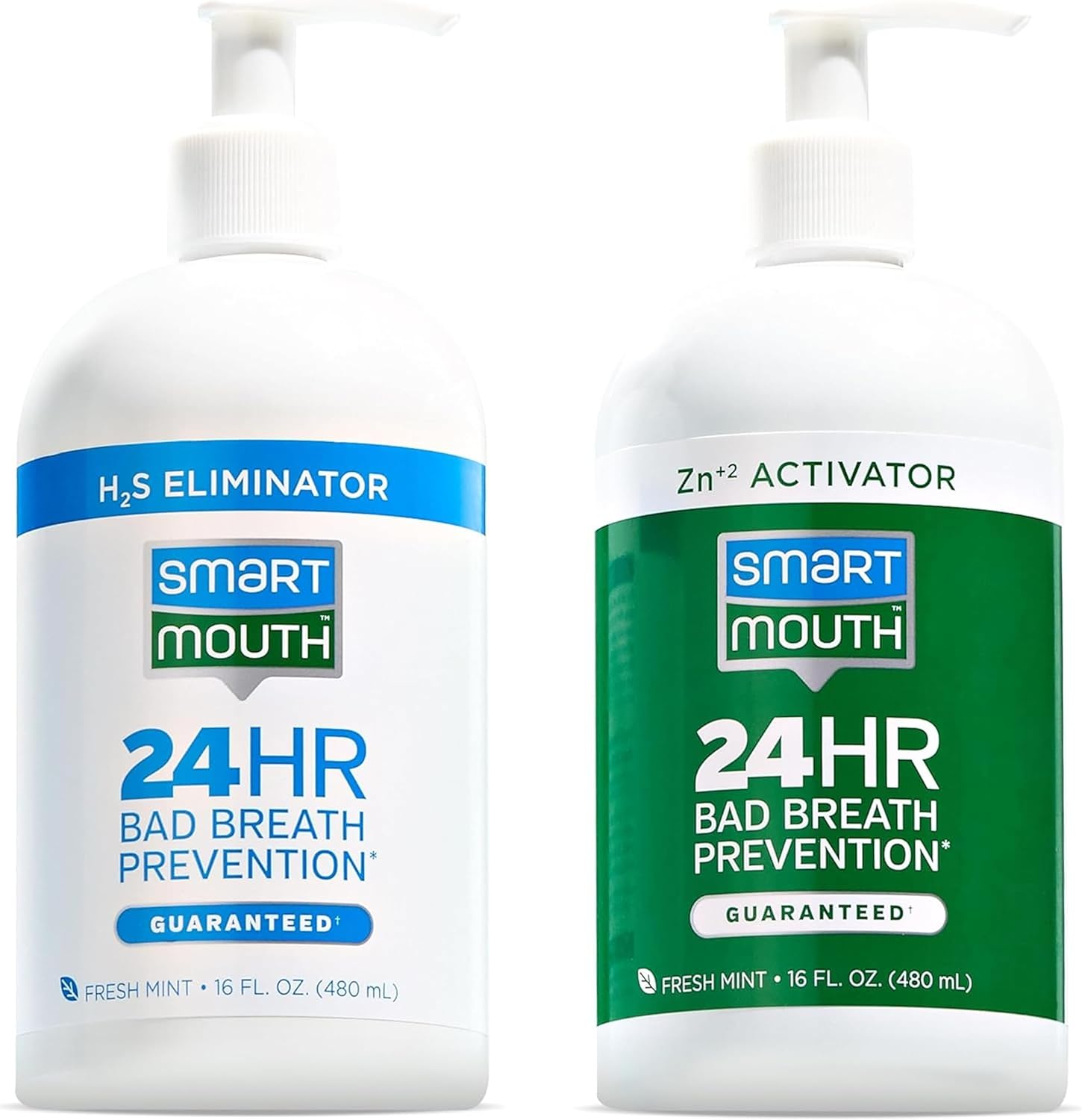 SmartMouth_Original_2-Bottle_Zinc_Activated_Mouthwash_with_Pumps_-_Instant_Fresh_Breath_Mouthwash_-_Eliminates_Bad_Odors_&_Bad_Breath_-_Sugar,_Gluten_&_Alcohol-Free_-_Fresh_Mint_-_16_fl_oz,_2-Pack