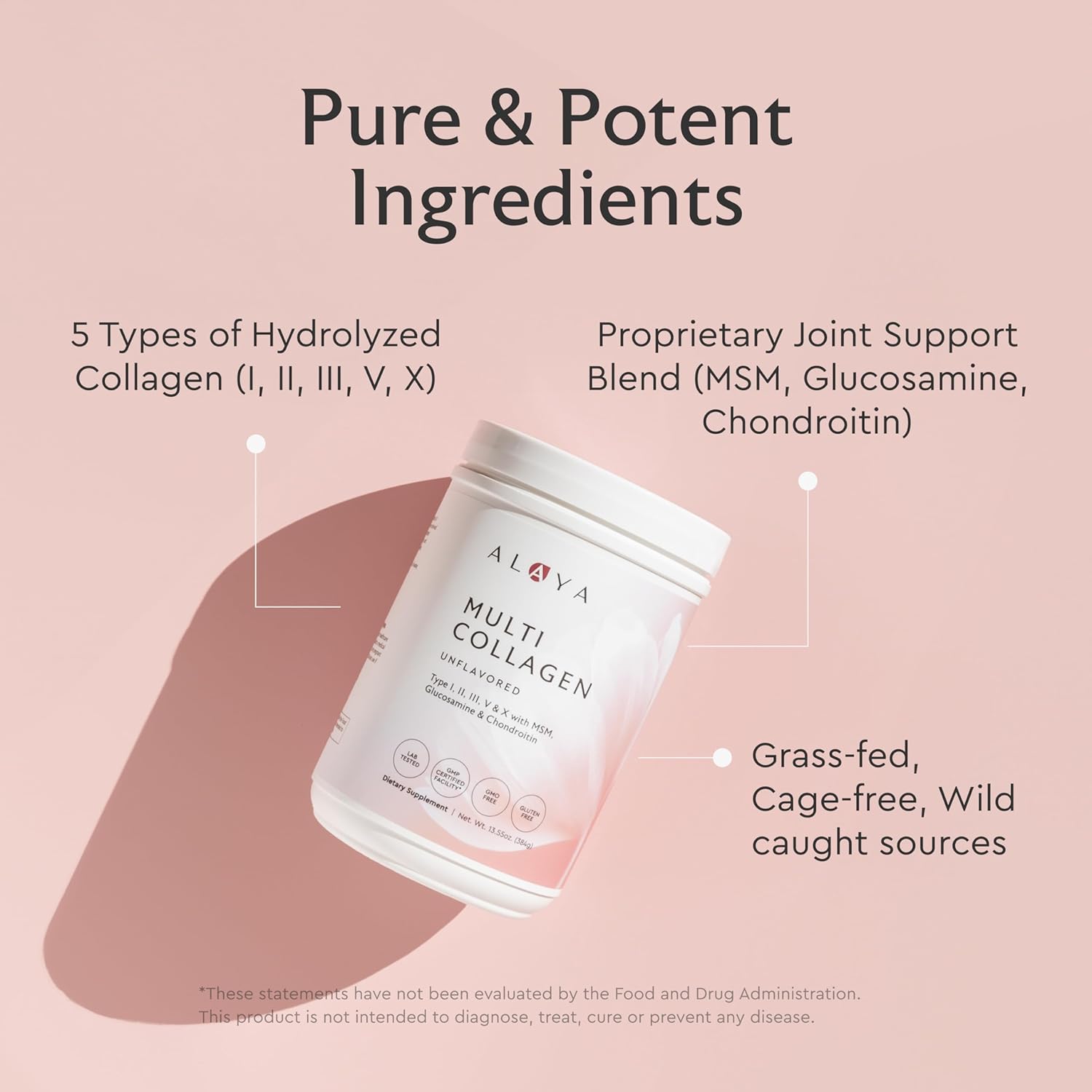 Alaya_Multi_Collagen_Powder_-_Type_I,_II,_III,_V,_X_Hydrolyzed_Collagen_Peptides_Protein_Powder_Supplement_with_MSM_+_GC_(Unflavored)_(40_Servings)