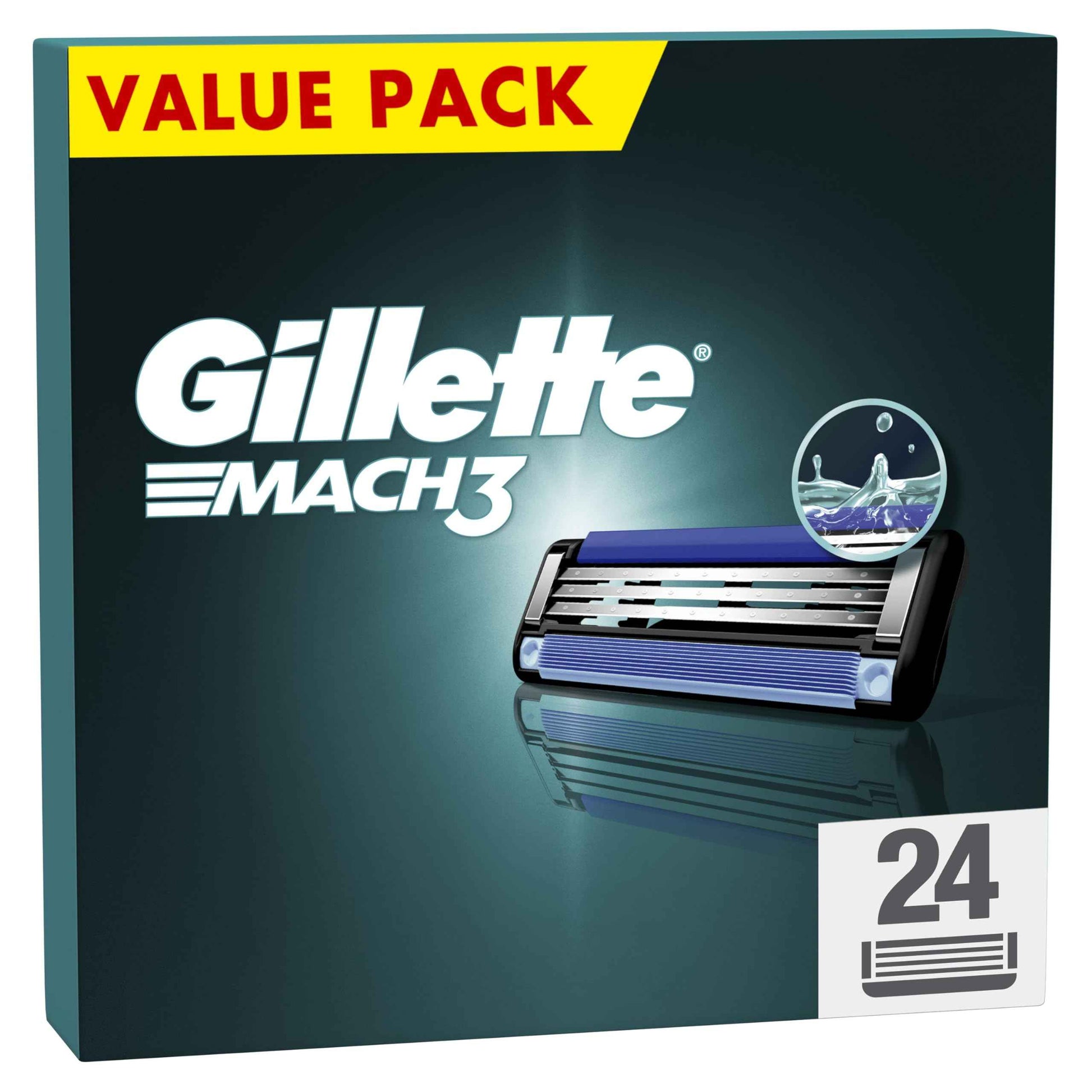 Gillette Mach3 Razor Blades, Replacement Blades for Men's Wet Razors with Triple Blade