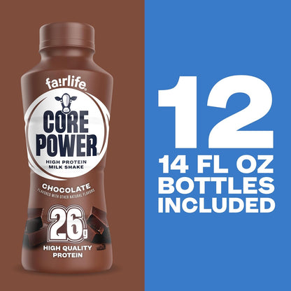 Core_Power_Protein_Shake,_Chocolate,_26g_Bottle,_14oz,_12_Pack