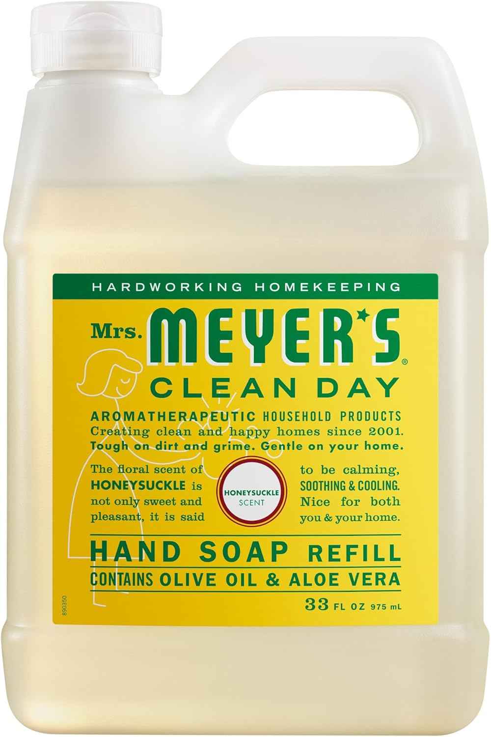 Mrs. Meyer's Clean Day Liquid Hand Soap Refill, Honeysuckle, 33 Oz
