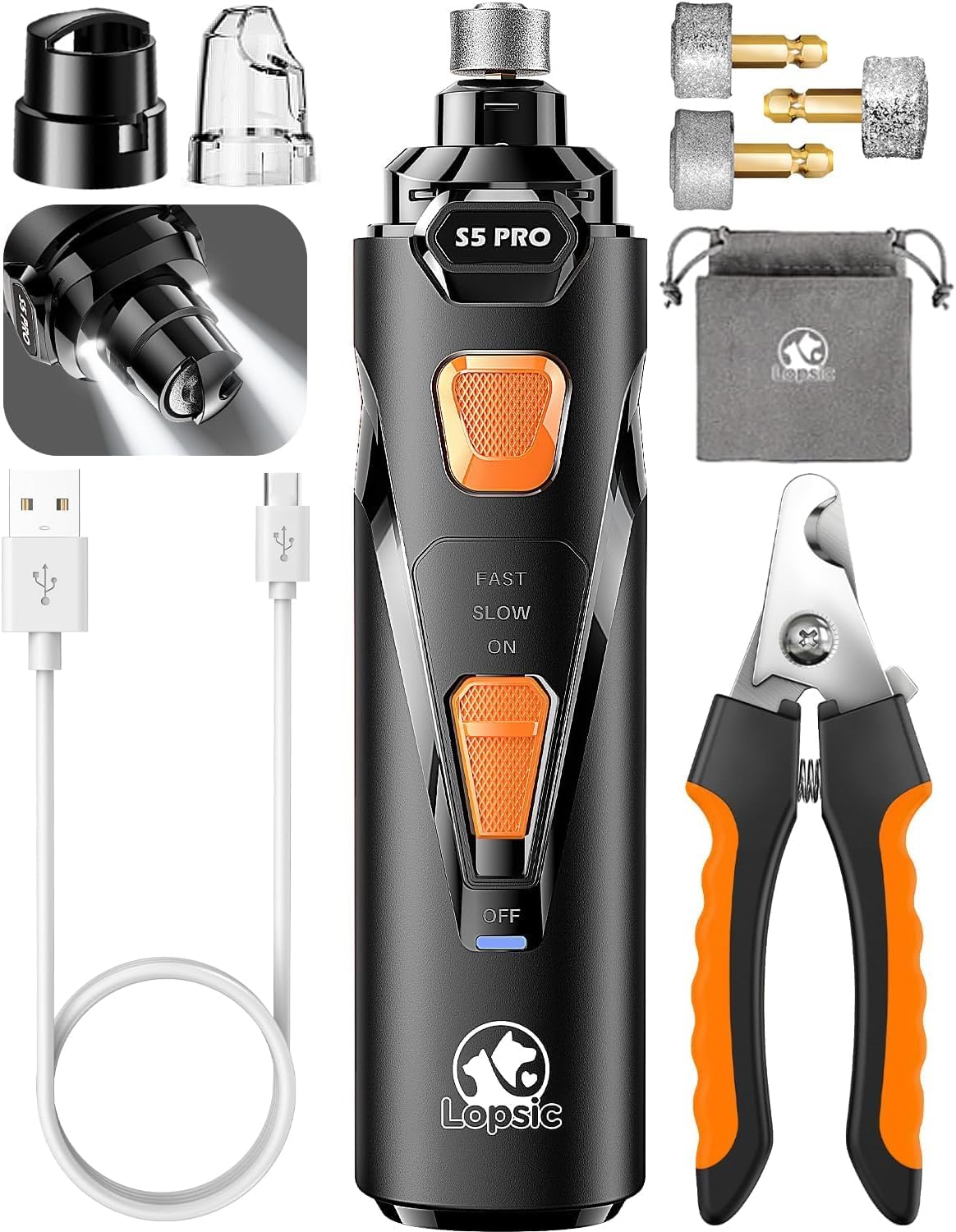 Whisper_Quiet_Dog_Nail_Grinder_with_4_LED_Lights,_Safe_&_Stress-Free_for_Sensitive_Dogs_Cats_of_All_Breeds_&_Sizes,_3_Grinding_Bits,_3-Speed,_Pet_Nail_Trimmers,_Rechargeable_Painless_Grooming_Kit