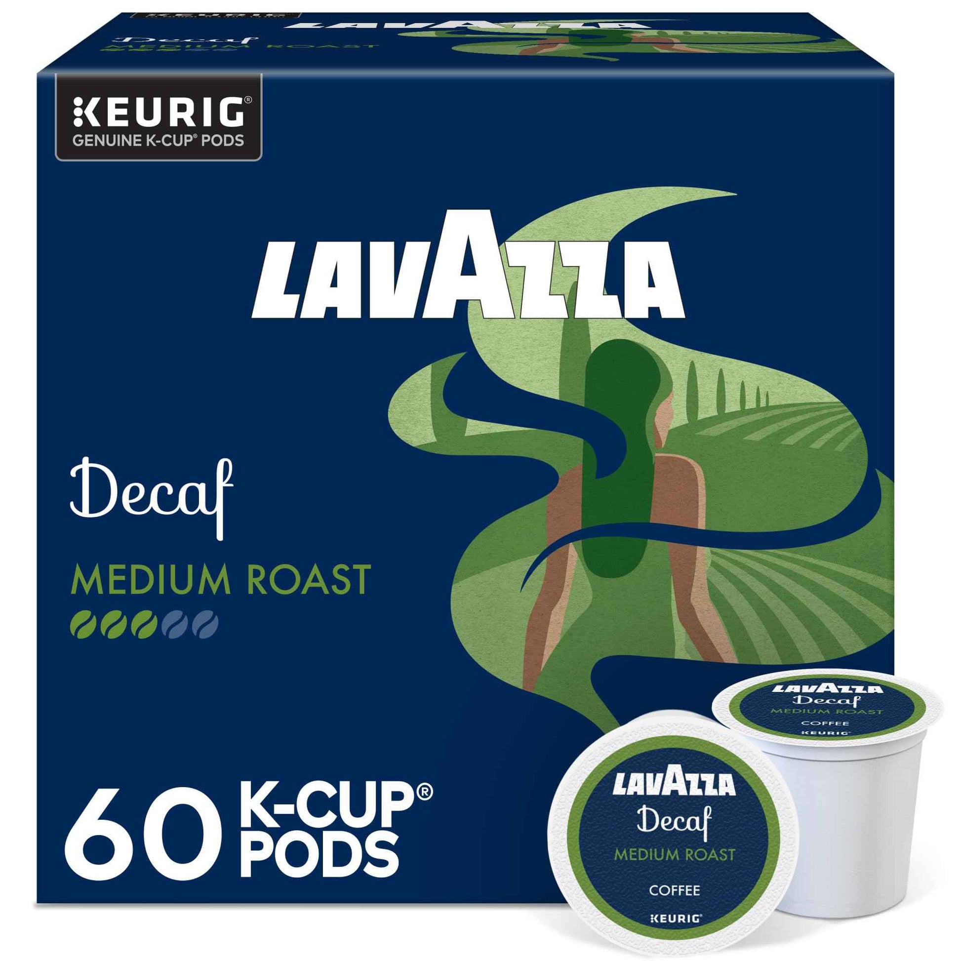Lavazza Decaf, Single-Serve Keurig K-Cup Pods, Medium Roast Coffee