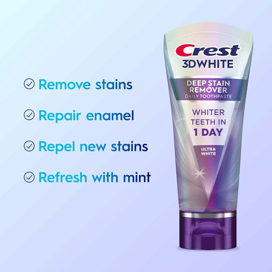 Crest 3DWhite Brilliance Deep Stain Remover Ultra White Toothpaste - 2.1oz