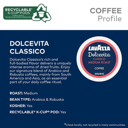 Lavazza Favorites Collection, Single Serve Keurig® K-Cup® Pods, Light and Medium Roast Coffees