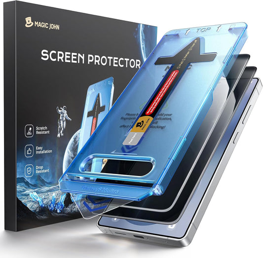 MAGIC_JOHN_for_Samsung_Galaxy_S26_Ultra_Privacy_Screen_Protector_6.9inch,_28°Anti_Spy,_Fast_Easy_Installation,_Tempered_Glass,_Fingerprint_Unlock,_Bubble_Free,_Anti-Scratch,_2_PACK