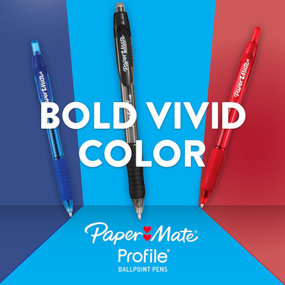 Paper_Mate_Profile_Retractable_Ballpoint_Pens,_Bold_Point_(1.4mm),_Blue,_12_Count