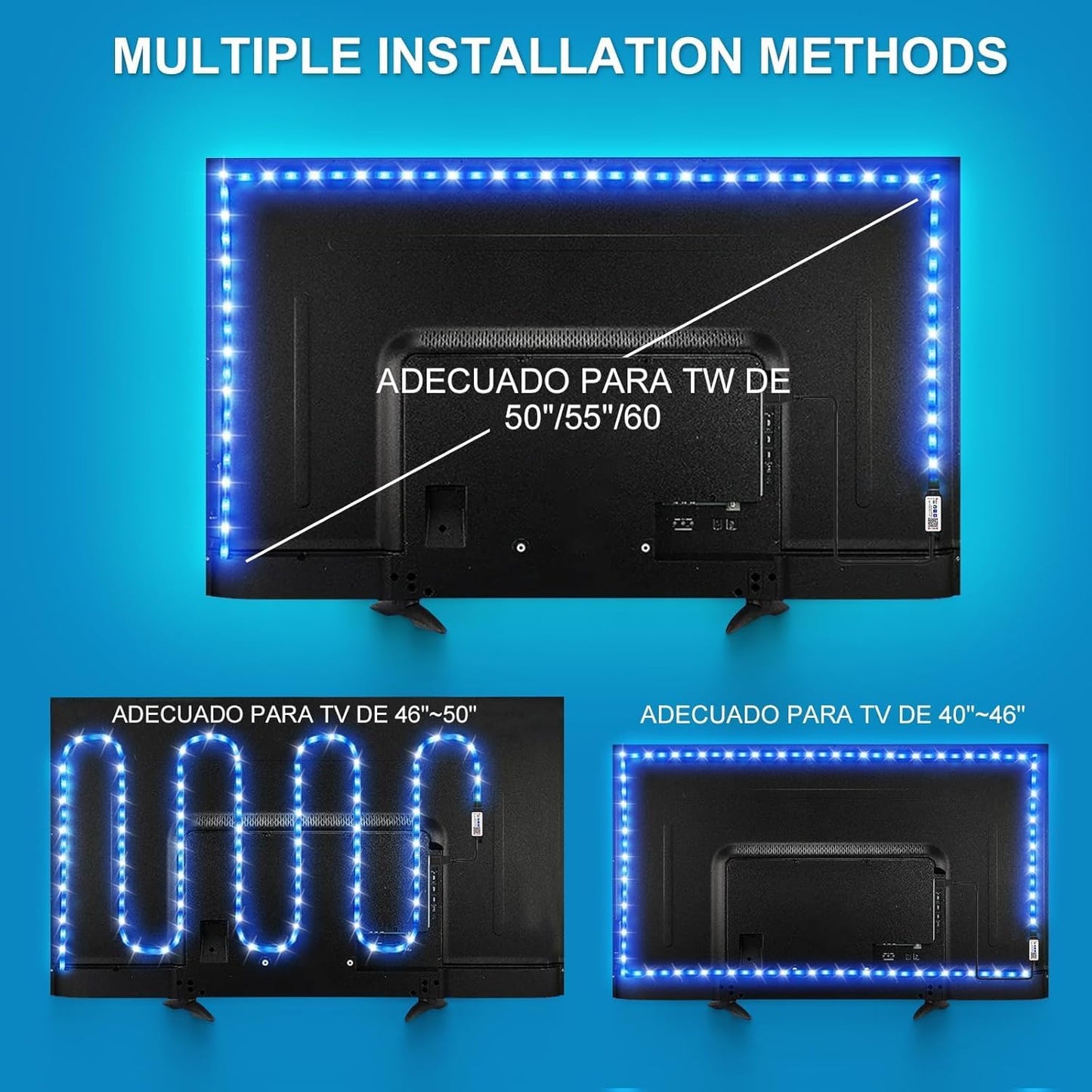TV_LED_Strip,_3.28ft/6.56ft/9.84ft/13.2ft/16.4ft/32.8ft/50ft/65ft_Smart_RGB_LED_Lights_for_TVs,_Music_Sync_Bluetooth_App_&_Remote_Control,_USB-Powered_for_Gaming,_Bedroom,_PC,_Home_Theater