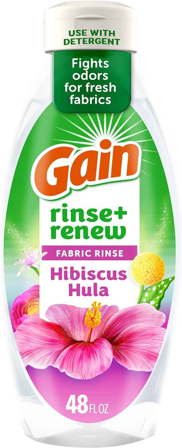Gain Hibiscus Hula Fabric Rinse & Renew, 48 FL OZ, Laundry Odor Remover
