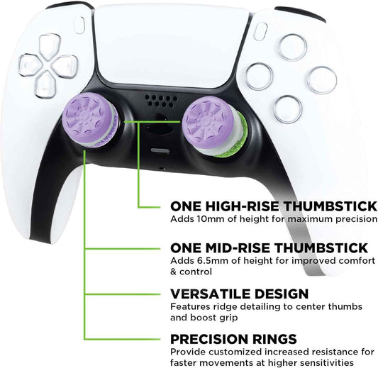 KontrolFreek Aim Boost Kit for PlayStation 5 (PS5) and PlayStation 4 (PS4) Controller | Includes Performance Thumbsticks and Precision Rings | Galaxy Edition