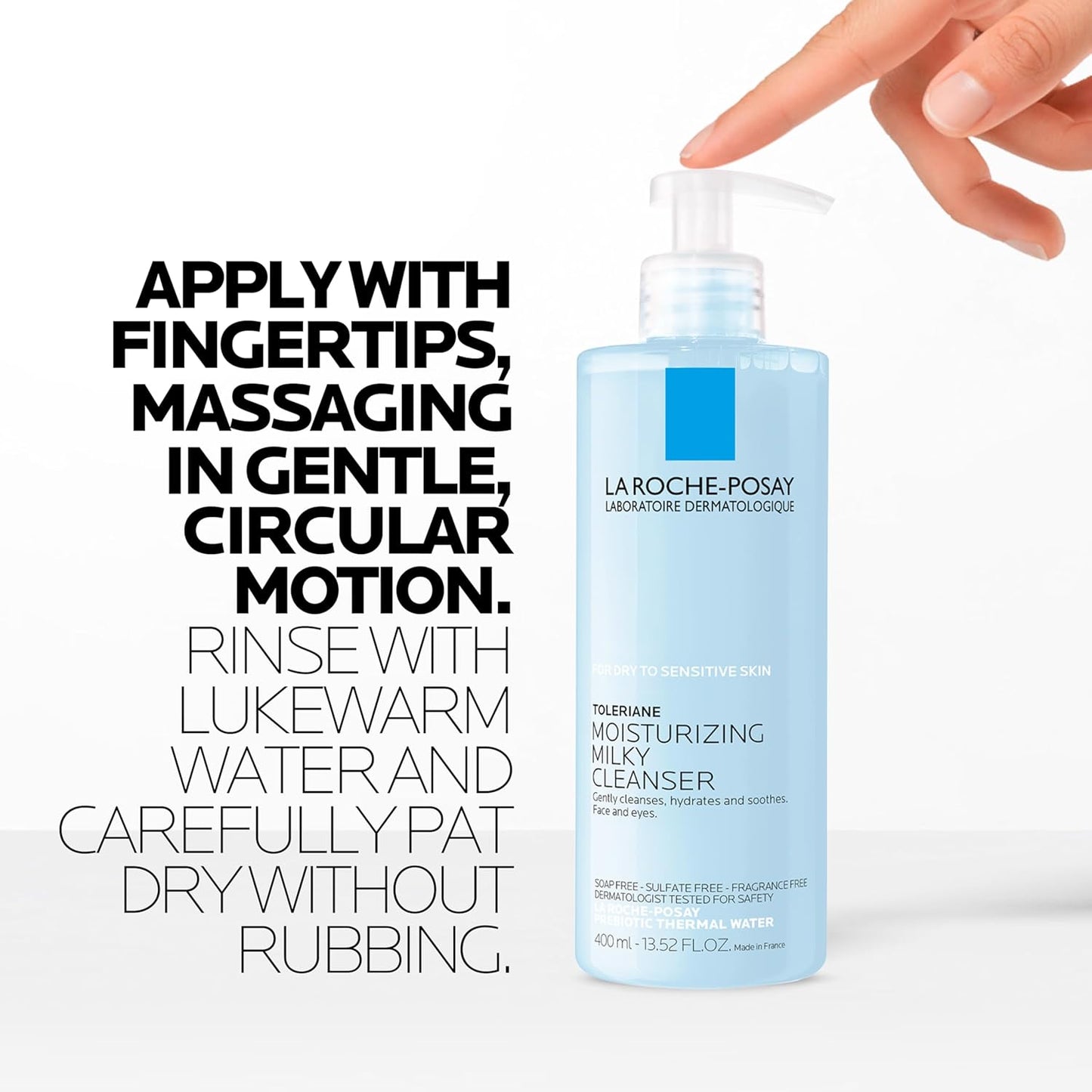 La_Roche-Posay_Toleriane_Moisturizing_Milky_Cleanser,_Gentle_Face_Cleanser_with_Glycerin_for_Dry,_Sensitive_&_Allergy-Prone_Skin,_Face_Wash_for_Hydration,_Makeup_Remover_Cleanser,_13.5fl_oz