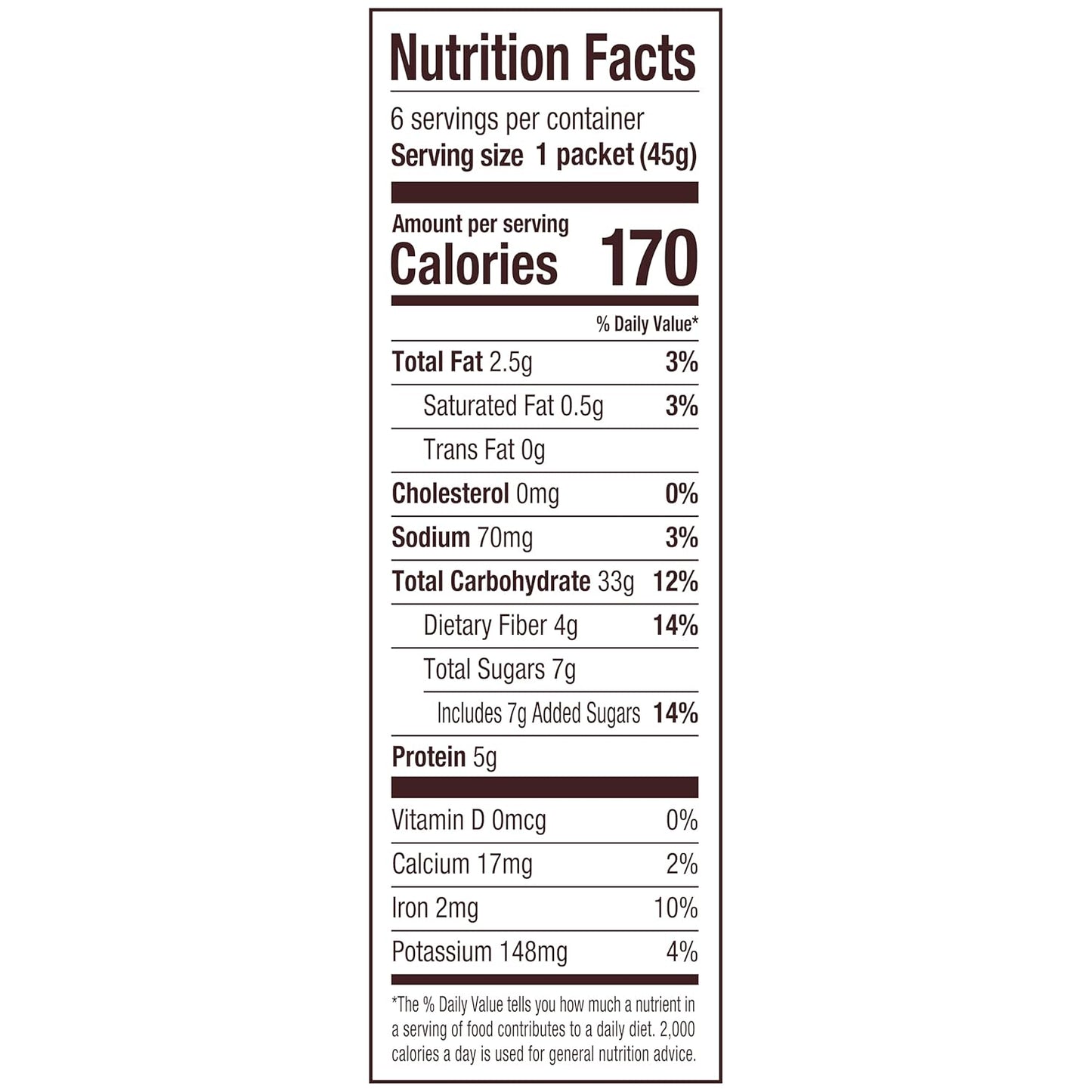Bob's_Red_Mill_Instant_Oatmeal,_Maple_Brown_Sugar,_6_Packets_Total,_Non-GMO,_Gluten_Free,_Whole_Grain