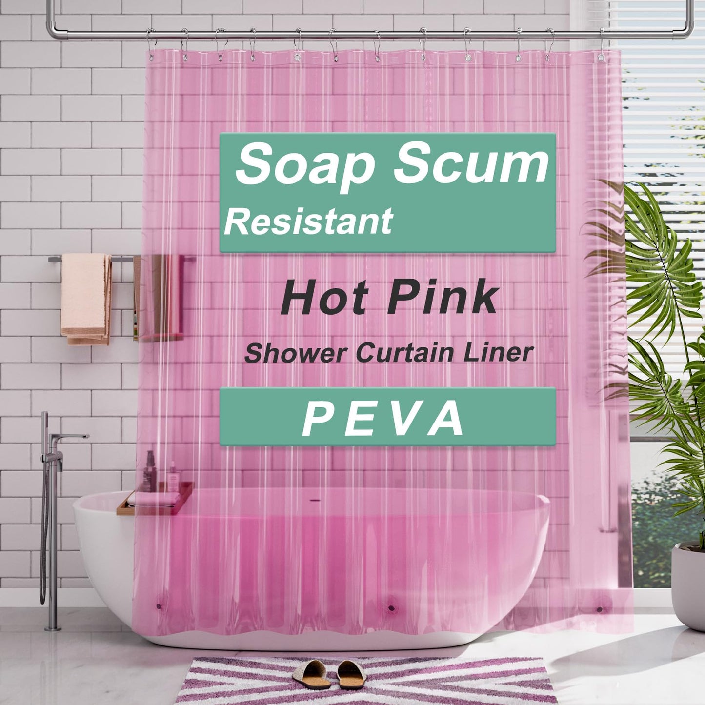 Clear Hot Pink - 72"W x 72"L (Pack of 1)