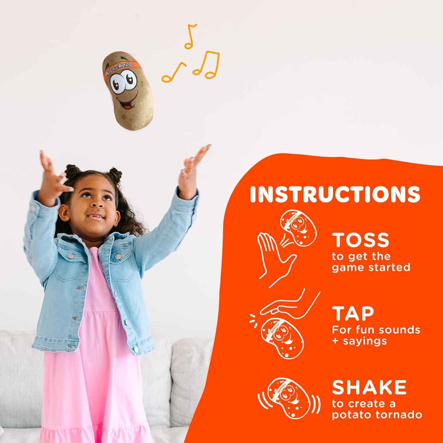 Move2Play, Pass The | Hilariously Wild & Fun Kids Game | Easter Gift for Kids | Easter Basket Stuffer | Indoor/Outdoor Toy for Toddlers & Kids Ages 3-8+ | Summer & Camping Fun