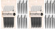 Black - 12 Count (Pack of 2)