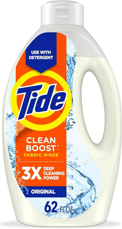 Tide Clean Boost Fabric Rinse, Removes Odors and Residues, Safe on All Fabrics, Free of Dyes and Heavy Perfumes, Original Scent