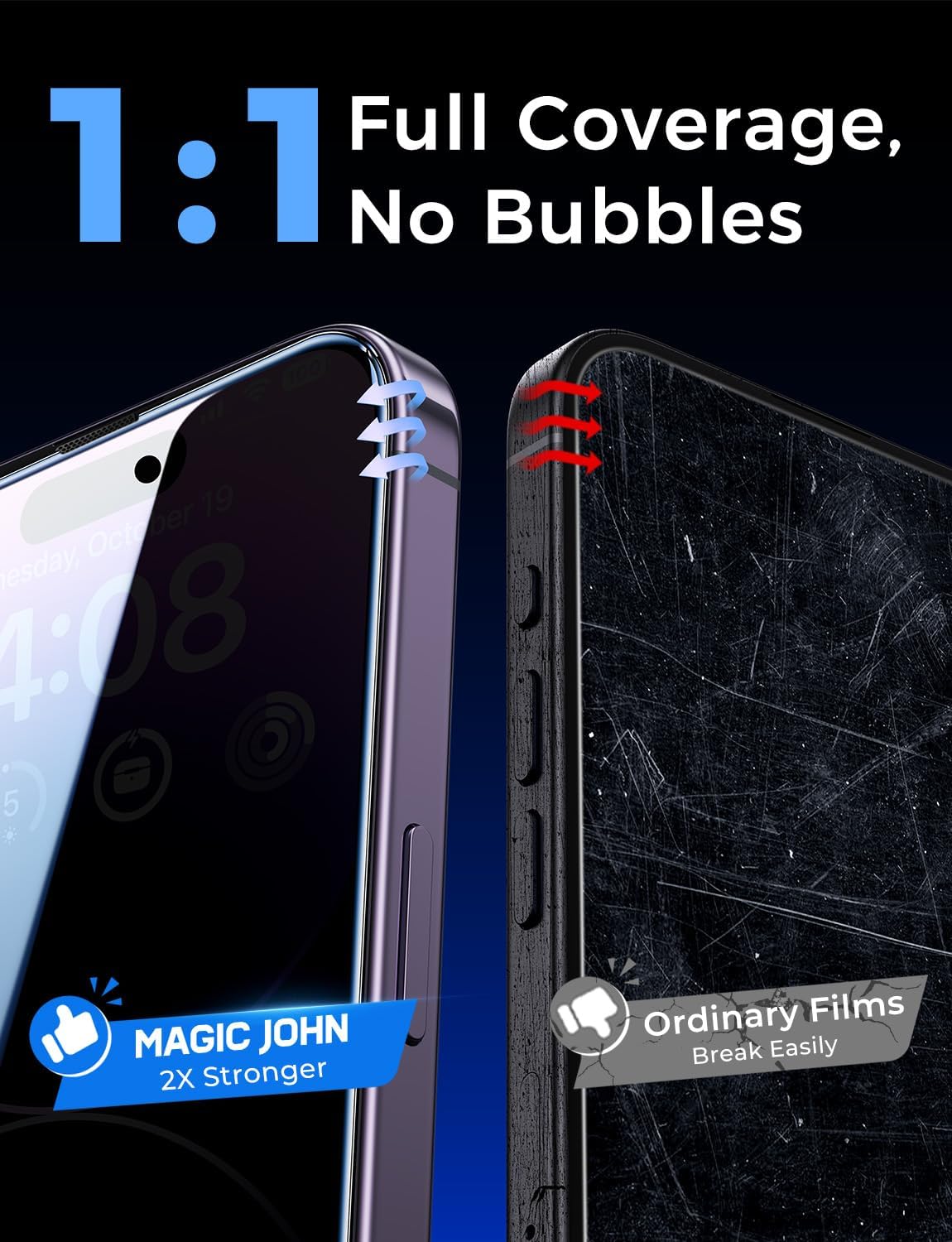 MAGIC_JOHN_2_Pack_for_iPhone_14_Pro_Max_6.7_inch_Privacy_Tempered_Glass_Screen_Protector,_Auto_Dust-Elimination_Installation,_Easy_Installation,_Bubble_Free