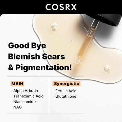 COSRX 2% Alpha Arbutin Discoloration Care Face Serum with Niacinamide, Glutathione & Tranexamic Acid, Dark Spot, Uneven Tone Care, Daily Korean Skin Care, Mothers Day Gifts for Woman, 1.7 fl oz