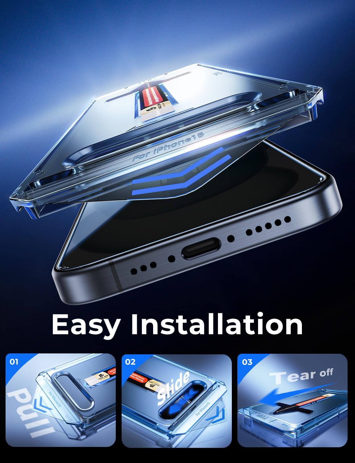 MAGIC_JOHN_2_Pack_for_iPhone_15_6.1_inch_Privacy_Glass_Screen_Protector,_Auto_Dust-Elimination_Installation,_Bubble_Free,_Easy_Installation