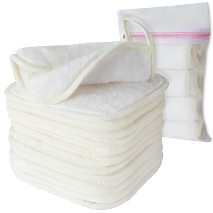 Makeup Remover Cloth, 6&amp;#34; x 6&amp;#34; Make Up Towels Reusable Face Cloth for Washing Face, Makeup Remover Pads Microfiber Face Washcloth with Mesh Bag, 12 Pack