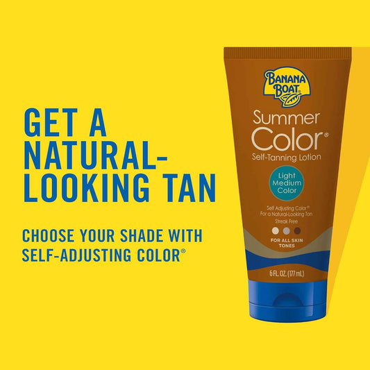 Banana Boat Summer Color Self Tanning Lotion, 6oz | Self Tanner Lotion, Sunless Tan, 6oz