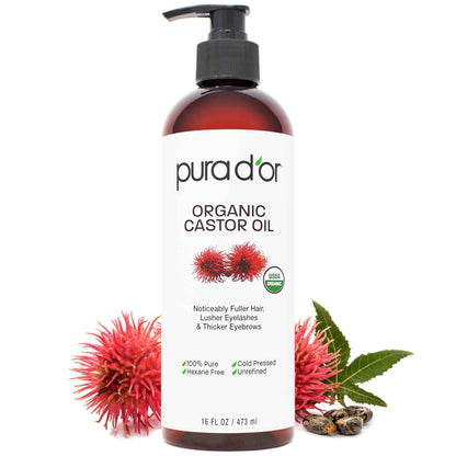 PURA D'OR ORGANIC Fractionated Oil – USDA Certified – MCT Oil – Therapeutic, Hydrating, Lightweight Moisturizer – Hexane Free Carrier Oil For Essential Oils & Massage – Face, Hair & Body