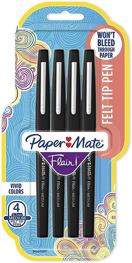 Flair_Felt_Tip_Pens,_Medium_Point_(0.7mm),_Black