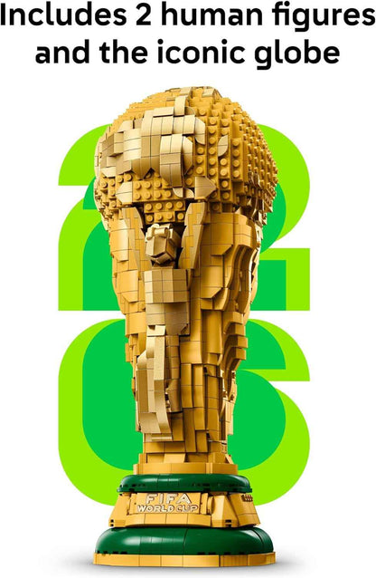 LEGO Editions FIFA World Cup Official Trophy Building Set - Kit for Display in Bedroom, Home Office, Book Shelf - Soccer Fans Collectible - W/World Cup 2026 Minifigure - Gift for Father's Day - 43020
