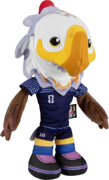Jazwares FIFA® World Cup 2026 USA 8-Inch Plush - Official Clutch™ Bald Eagle Mascot with Blue Uniform, Soft Collectible Toy for Fans - Ages 3+