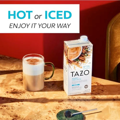 TAZO_Skinny_Chai_Latte_Concentrate,_Hot_or_Iced_Black_Tea,_Easy-to-Serve,_Everyday_Low_Calorie_Lattes_and_Mocktails,_32_oz_Carton_(Pack_of_2)
