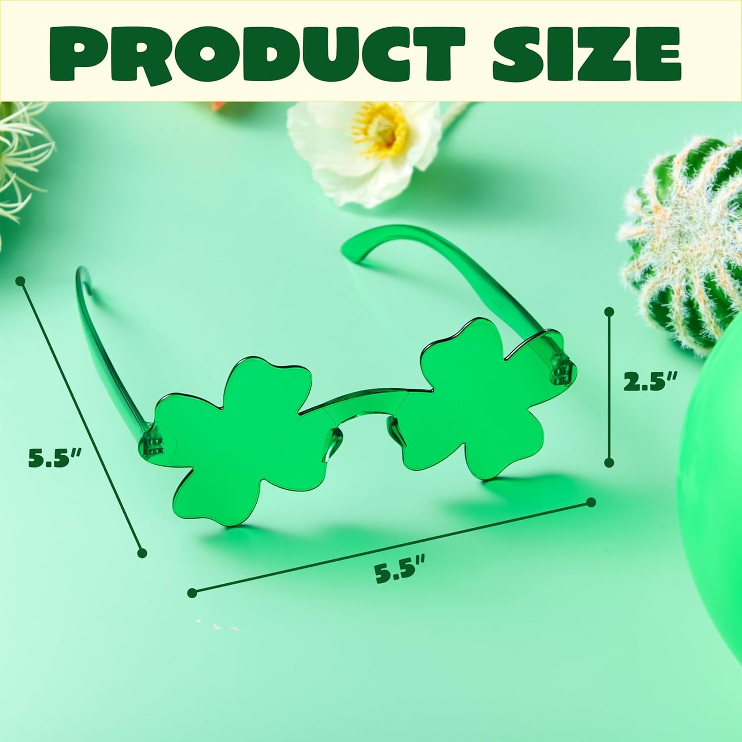 JOYIN_6_PCS_St._Patricks_Day_Sunglasses_Shamrock,_St_Patrick_Accessories_Shamrock_Glasses_Clover_Eyewear,_St_Patrick_Party_Favor_Supply
