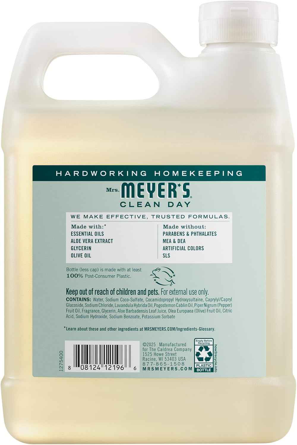 Mrs. MEYER'S CLEAN DAY Hand Soap Refill, Birchwood Scent, 33 Fl Oz Bottle