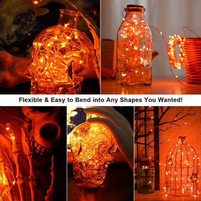 BrizLabs_Orange/Purple_Halloween_Lights,_19.47ft_60_LED_Orange_Fairy_Lights_String,_2_Modes_Battery_Halloween_String_Light,_Indoor_Silver_Wire_Twinkle_Light_for_Christmas_Thanksgiving_Party_Carnival_Decor
