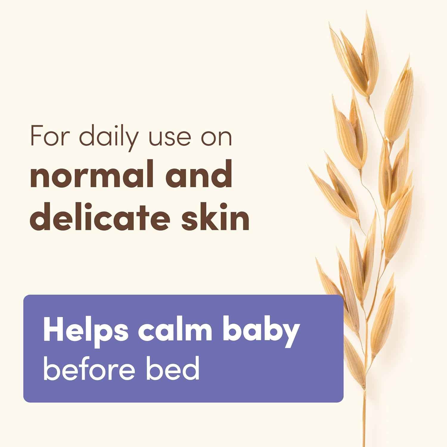 Aveeno Baby Nighttime Calming Comfort Bath, Body & Hair Wash with Relaxing Lavender & Vanilla Scents & Natural Oat Extract, Tear-Free Formula, Paraben-, Phthalate- & Soap-Free