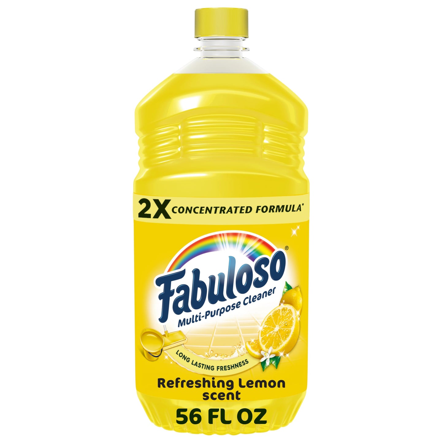Fabuloso Multi-Purpose Cleaner, 2X Concentrated Formula, Refreshing Lemon Scent, 56 oz