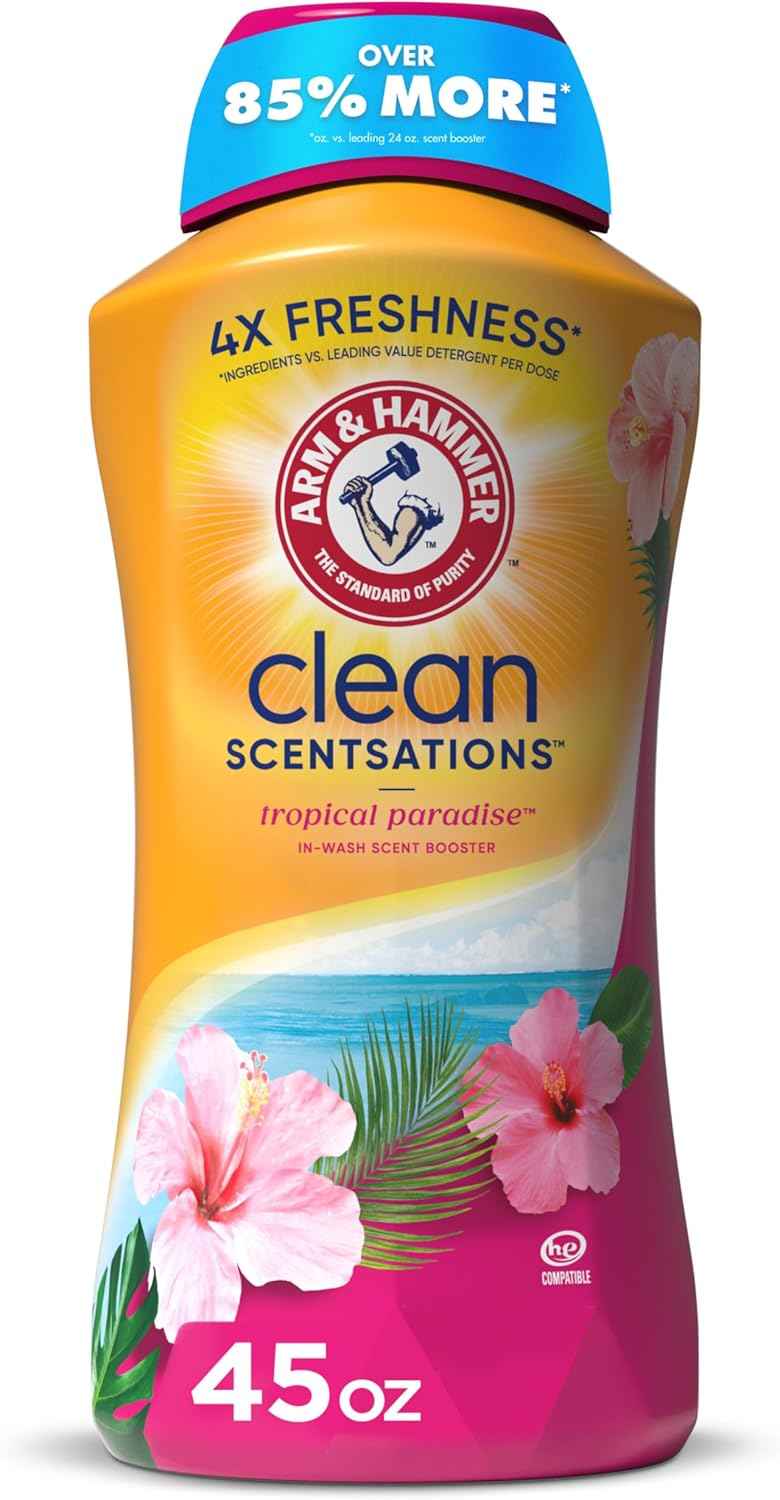 ARM & HAMMER Clean Scentsations In-Wash Scent Booster, Laundry Scent Booster Tropical Paradise scent