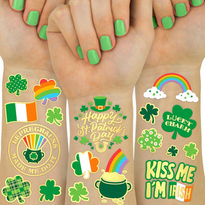 xo,_Fetti_St_Patricks_Day_Decorations_Tattoos_-_50_styles_|_Shamrock_Supplies,_Kiss_Me_I'm_Irish_Party,_Leprechauns