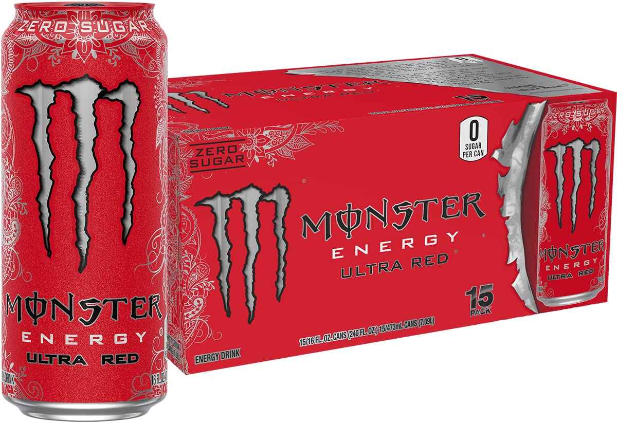 Monster Energy Ultra Variety Pack, PKZSD, Sugar Free Energy Drink, 16 Ounce | Pack of 15