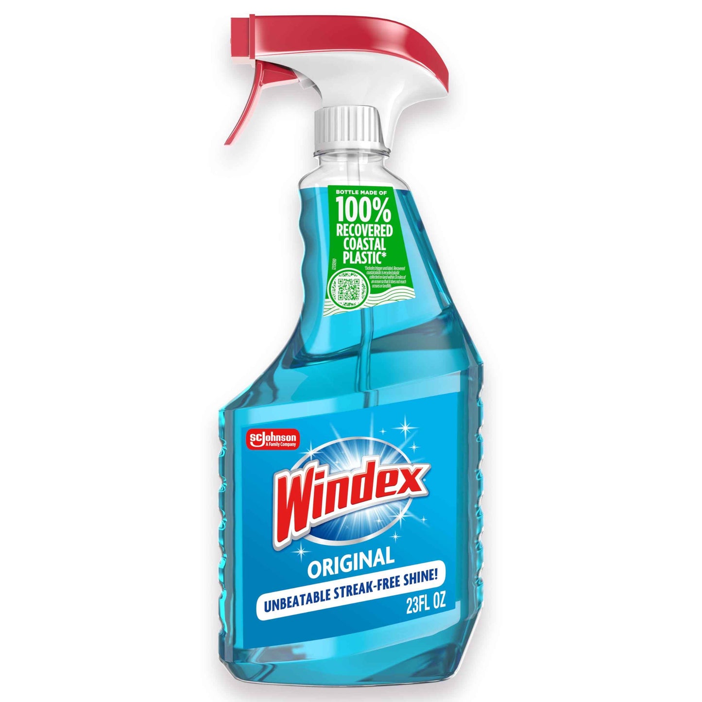 Windex Glass and Window Cleaner Spray Bottle, Packaging Designed to Prevent Leakage and Breaking, Surface Cleaning Spray, Original Blue Scent