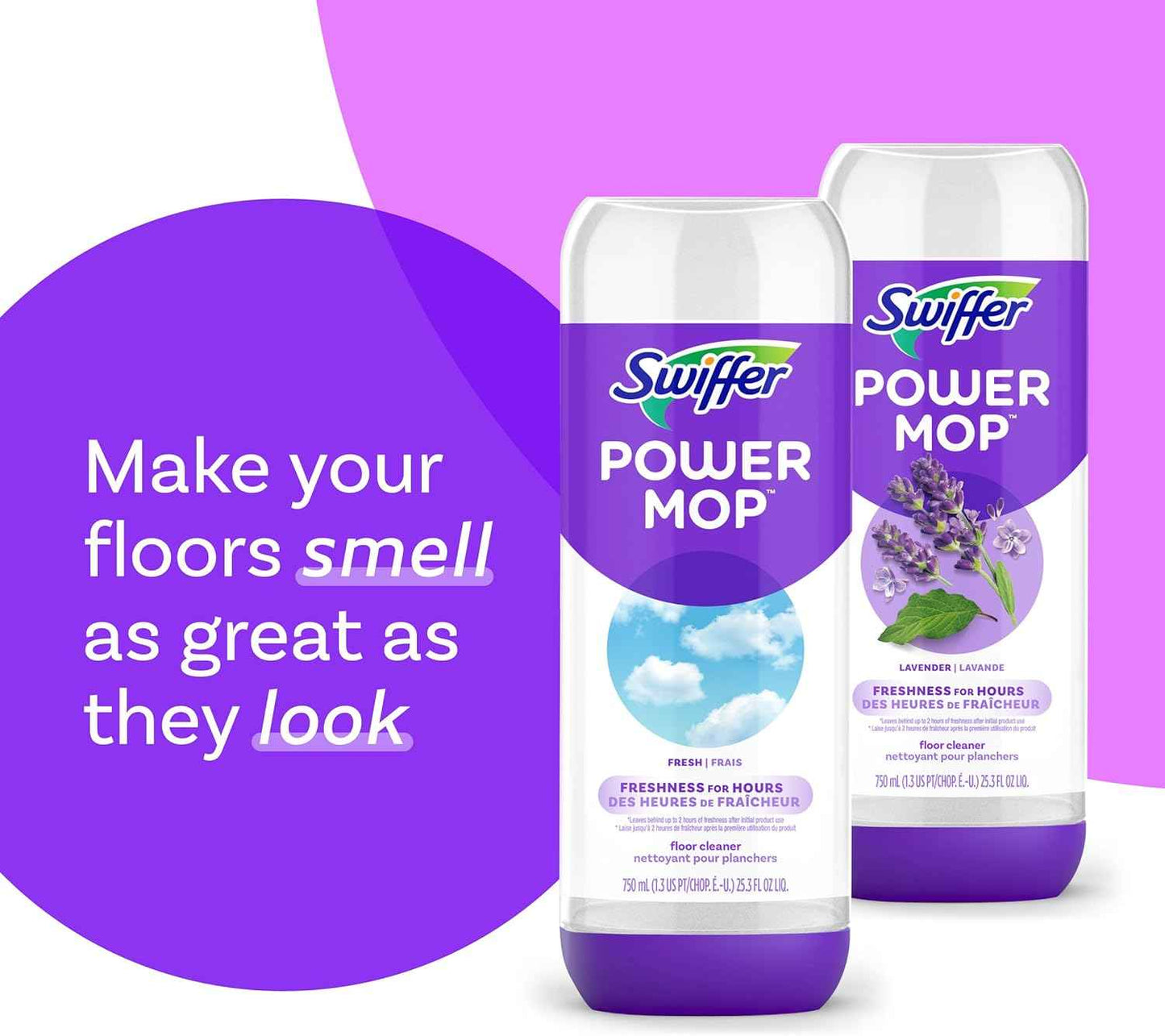 Swiffer PowerMop Floor Cleaning Solution, PowerMop Refills, Floor Cleaner for Mopping