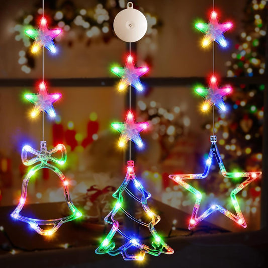 3Pcs_Christmas_Window_Lights_Decorations_with_Timer,_Battery_Powered_Christmas_Window_Hanging_Multicolor_String_Lighted_Tree_Bell_Star_Shaped_LED_Sucker_for_Xmas_Window_Fireplace_Indoor_Decor