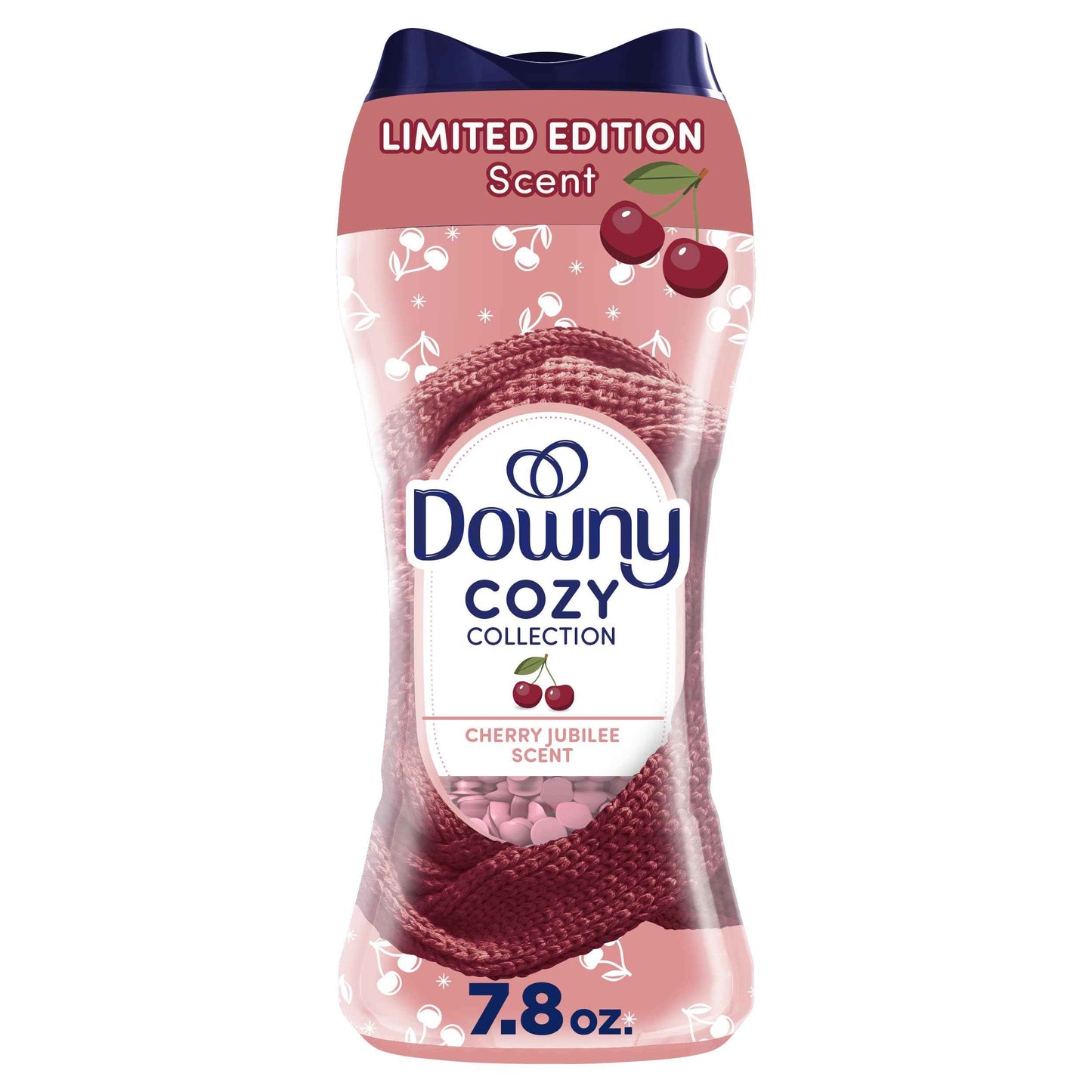 Downy Cozy Collection In-Wash Laundry Scent Booster Beads, Cherry Jubilee Scent, 7.8 oz, Limited Edition Laundry Beads