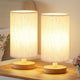 Cream Shade - Wood Base set of 2 - 9" Inline Control